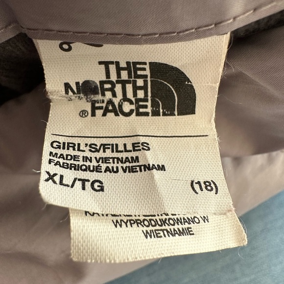 The North Face youth girls reversible puffer hooded zip up jacket size XL - Picture 8 of 11